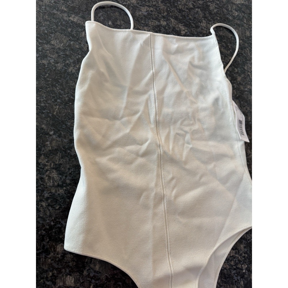 $590 proenza schouler serena bodysuit Silk Viscose. Size Large. Cream. NWT‎
